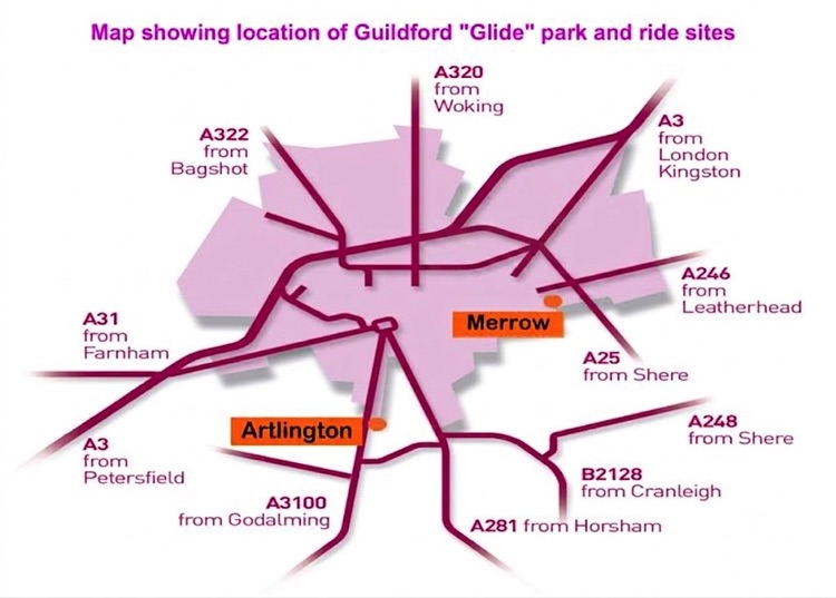 Guildford Park & Ride updated 2026