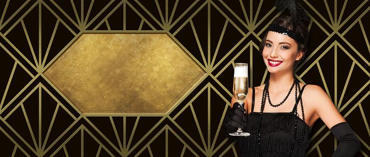 Art deco girl dressed as a flapper