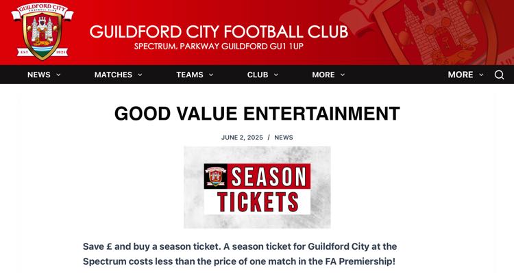 Guildford City FC screenshot