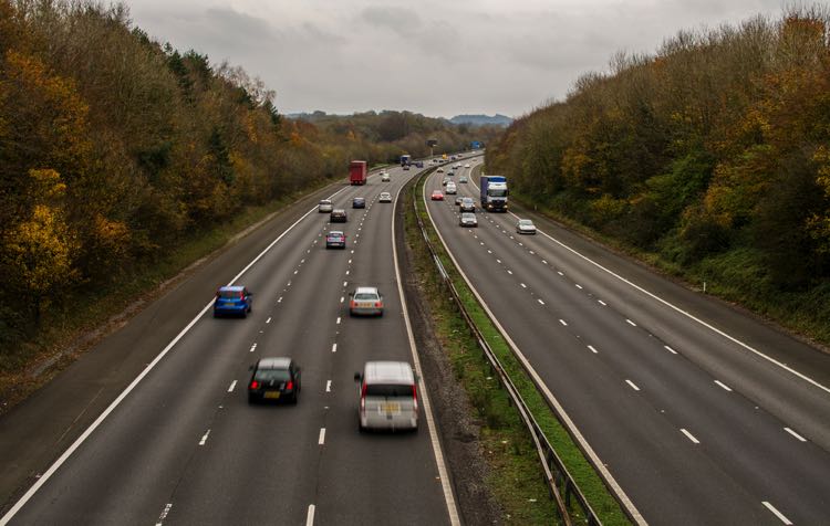 Cars on motorway