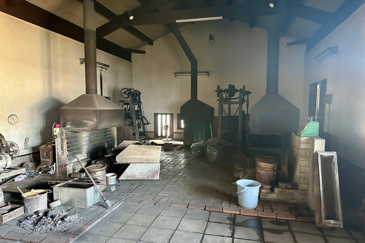 A traditional swordsmith's workshop in Japan
