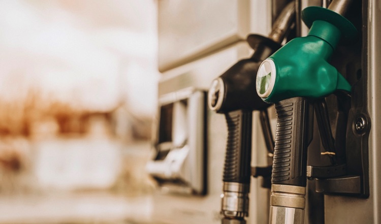 Petrol pump at gas station