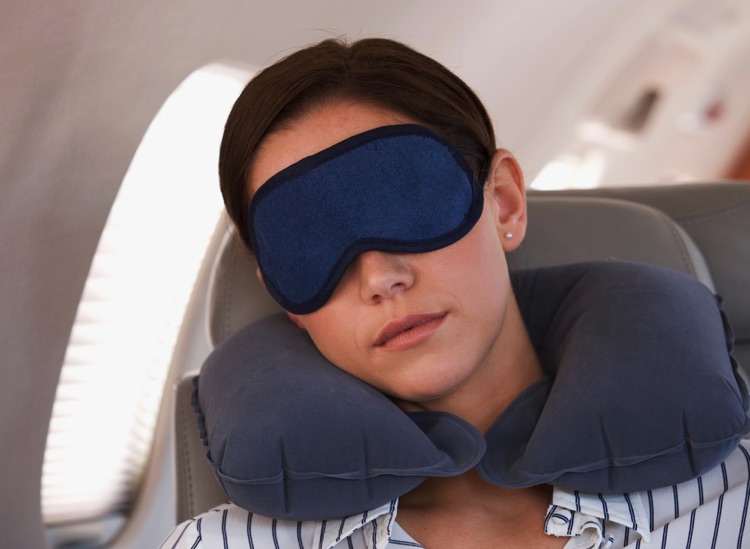 Sleeping on the plane