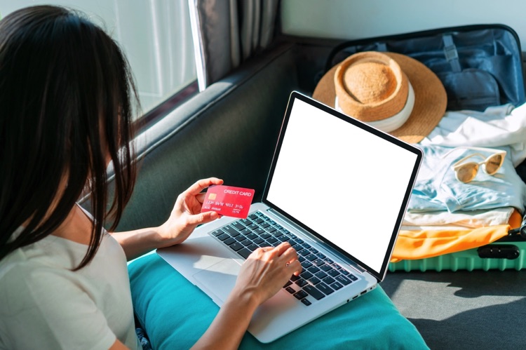 Booking a holiday with a credit card