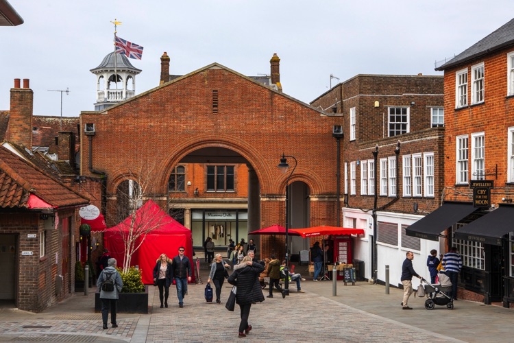 Tunsgate Market arches and stalls