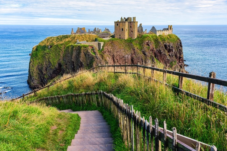 Dunnottar Castle in the east of Scotland