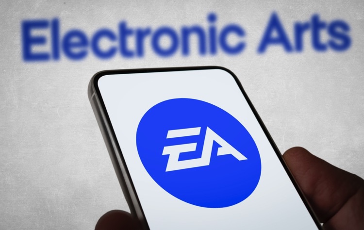 Electronic Arts logo and mobile phone